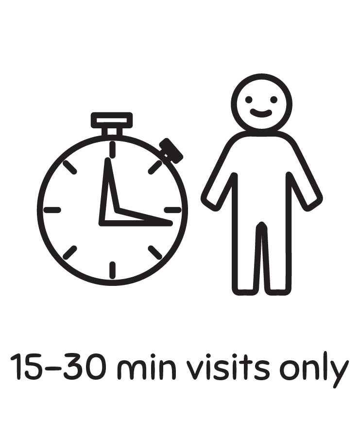15-30 Min Visits Only
